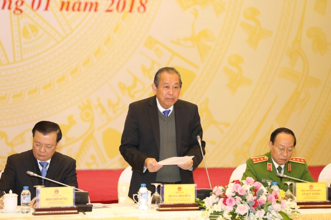 Phó Thủ tướng Trương Hòa Bình chủ trì cuộc họp của Ban chỉ đạo Quốc gia về chống buôn lậu, gian lận thương mại và hàng giả (Ban chỉ đạo 389 Quốc gia) và Ban Chỉ đạo phòng, chống tội phạm của Chính phủ (Ban Chỉ đạo 138 của Chính phủ.