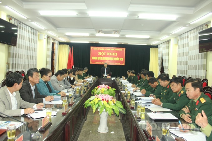 Hội nghi ra Nghị quyết lãnh đạo nhiệm vụ quốc phòng năm 2020.