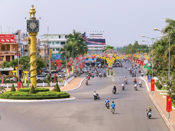 Một góc thành phố Vị Thanh, tỉnh Hậu Giang. Ảnh: TL