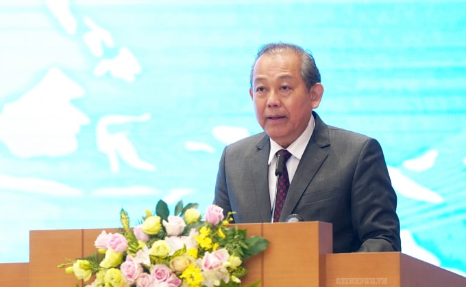 Phó Thủ tướng Trương Hòa Bình đã nêu ra 6 nhiệm vụ trọng tâm năm 2020 của VPCP. Ảnh: VGP