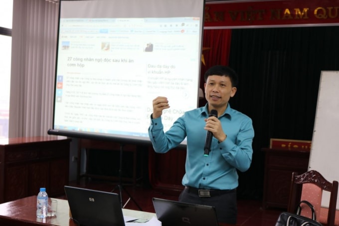 Một lớp đào tạo về Công tác biên tập và quản lý tòa soạn hiện đại do PGS.TS Nguyễn Thành Lợi giảng dạy tại trung tâm.