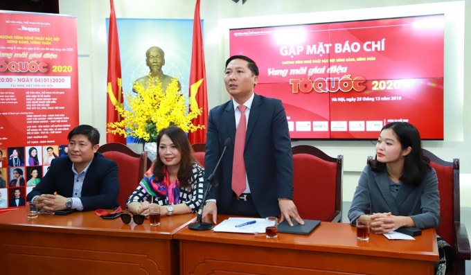 Gặp mặt báo chí giới thiệu Chương trình Vang mãi giai điệu Tổ Quốc lần thứ IV. Ảnh: VGP/Nhật Nam.