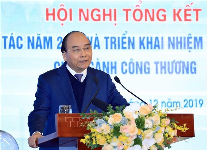 Thủ tướng Nguyễn Xuân Phúc phát biểu tại Hội nghị. Ảnh: TTXVN