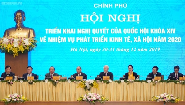 Hội nghị trực tuyến Chính phủ với các địa phương. Ảnh: VGP
