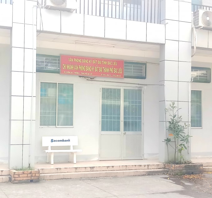 Chi nhánh Văn phòng Đăng ký đất đai TP. Bạc Liêu, nơi ông Danh từng công tác.
