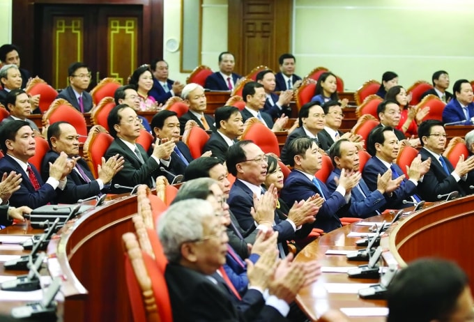 Bế mạc hội nghị lần thứ 11 Ban Chấp hành T.Ư Đảng khóa XII. Ảnh: TTXVN