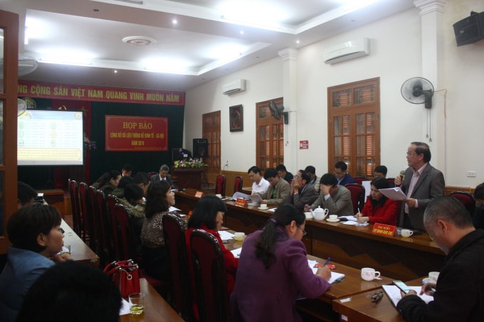 Toàn cảnh buổi họp báo.