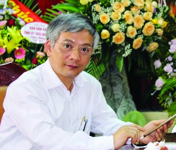 Nhà báo Nguyễn Bảo Lâm - Chủ tịch Hội Nhà báo Thái Nguyên.