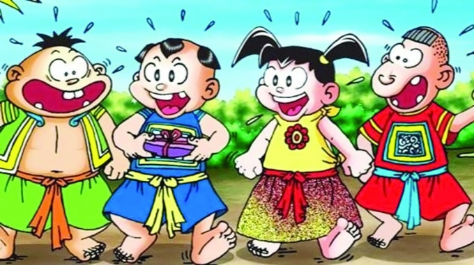 Bốn nhân vật trong “Thần đồng Đất Việt”.