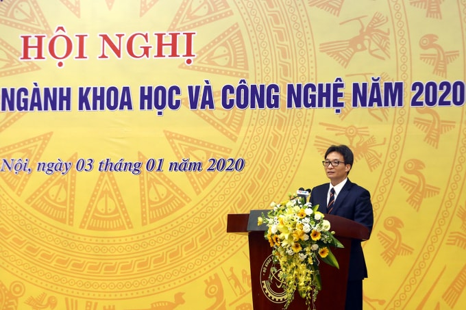 Phó Thủ tướng Vũ Đức Đam phát biểu tại Hội nghị. Ảnh: VGP