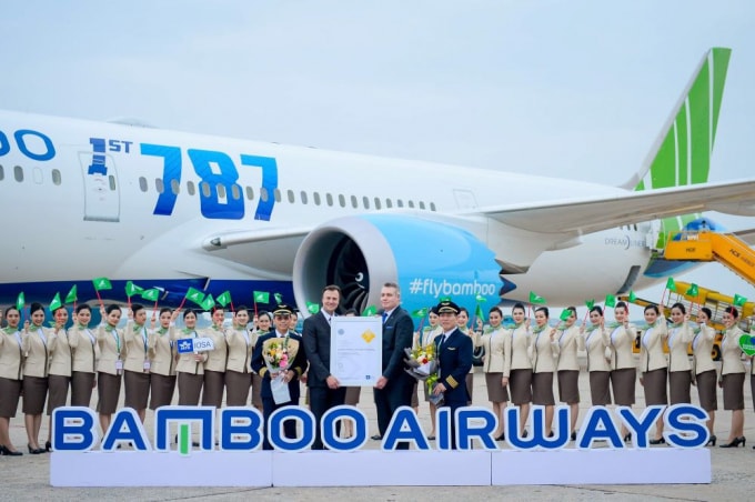 Bamboo Airways chính thức nhận Chứng nhận Đánh giá An toàn Khai thác trong chiều 3/1 tại cảng Hàng không quốc tế Nội Bài.