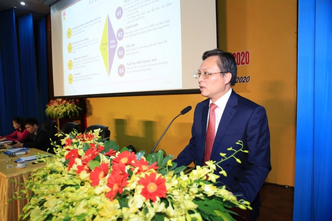 Tổng Giám đốc BSR Bùi Minh Tiến báo cáo tổng kết năm 2019, triển khai nhiệm vụ kế hoạch năm 2020.