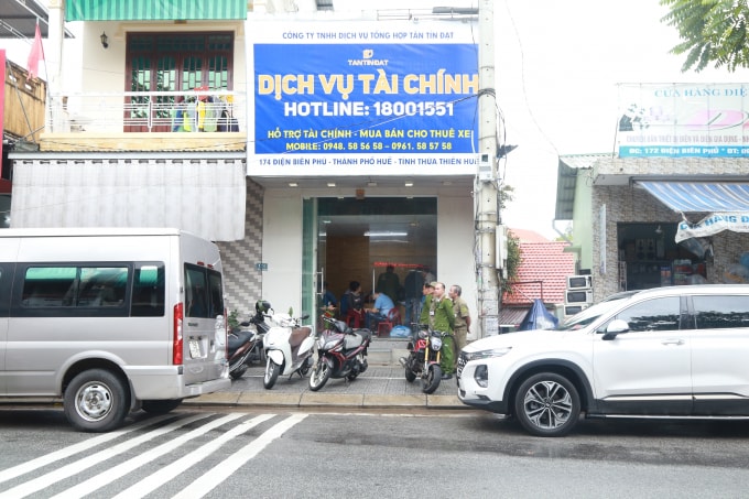 Một trong 5 cơ sở cho vay nặng lại bị Công an Thừa Thiên Huế triệt xóa tại Huế.