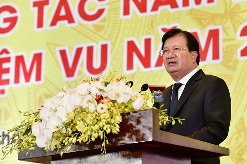 Phó Thủ tướng Trịnh Đình Dũng phát biểu tại Hội nghị. Ảnh: VGP
