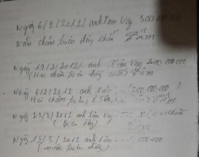 Căn cứ tờ giấy ghi nợ này, Tòa án buộc ông Tâm phải trả cho ông Thấm hơn 3 tỉ đồng.