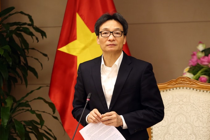 Phó Thủ tướng Vũ Đức Đam phát biểu tại cuộc họp. Ảnh: VGP
