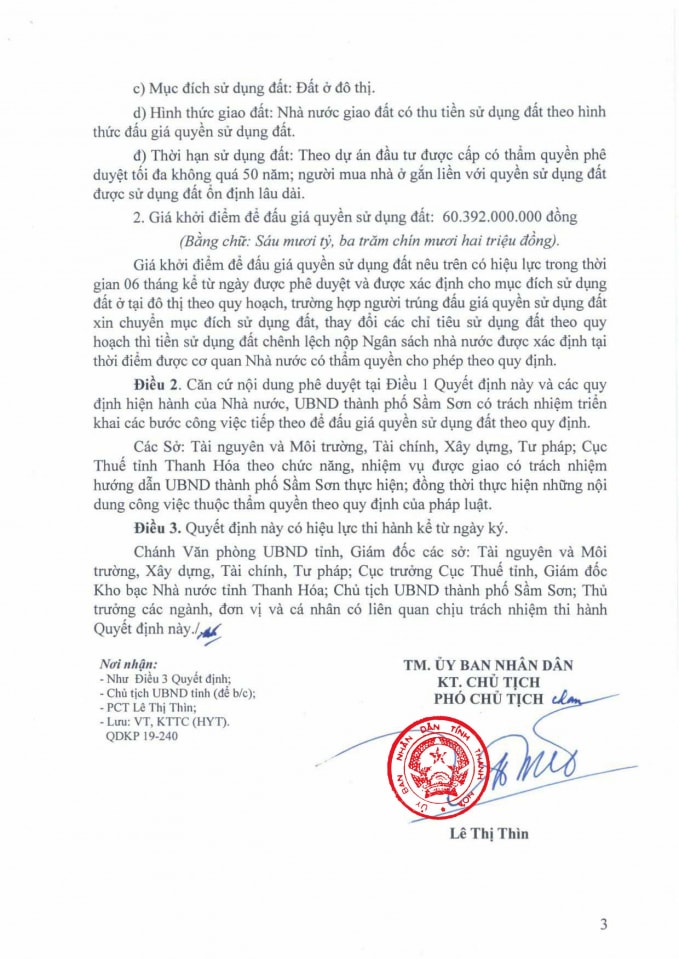 Giá khởi điểm mà UBND tỉnh Thanh Hoá phê duyệt đang được cho là quá thấp so với giá đất ở hiện tại ở Quảng Cư