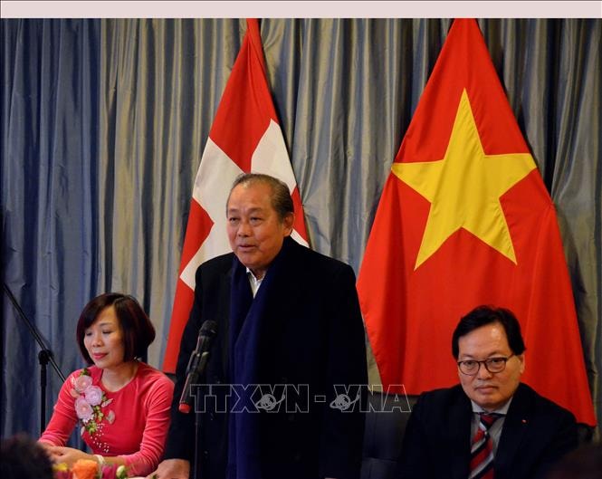 Phó Thủ tướng Trương Hòa Bình phát biểu tại buổi lễ. Ảnh: TTXVN