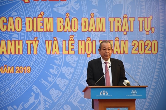 Phó Thủ tướng Trương Hòa Bình phát biểu tại Lễ phát động năm an toàn giao thông 2020 với chủ đề