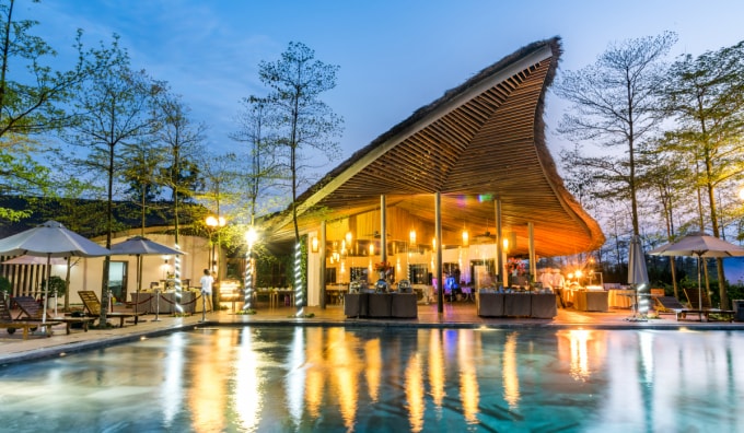 Bất kỳ không gian nào của Flamingo Đại Lải Resort cũng khiến du khách tự tin bấm máy.