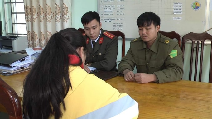 Phạm Thị T. Tại cơ quan chức năng.