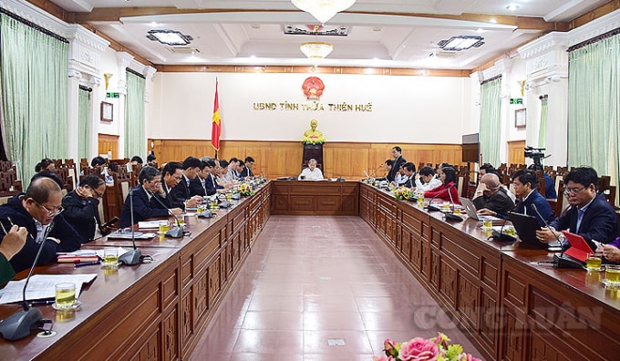 Buổi họp Ban chỉ đạo tỉnh Thừa Thiên Huế về phòng chống dịch bệnh viêm đường hô hấp cấp do chủng mới của virus Corona.