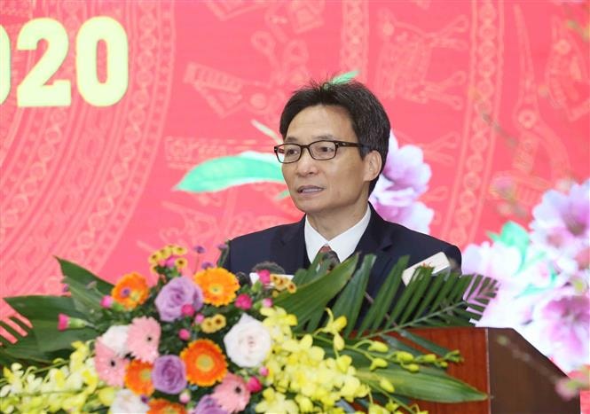 Phó Thủ tướng Vũ Đức Đam phát biểu tại hội nghị. Ảnh: Phương Hoa/TTXVN