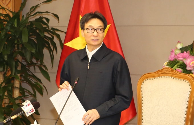 Phó Thủ tướng Chính phủ Vũ Đức Đam chủ trì cuộc họp. Ảnh: Trần Mạnh