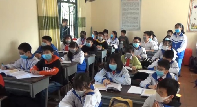 Điện Biên cho học sinh nghỉ học để ứng phó với virus corona. Ảnh TL.