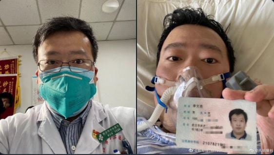 Bác sĩ Lý Văn Lượng bị cáo buộc tung tin đồn thất thiệt khi dịch viêm phổi do virus corona chưa bùng phát hiện đã qua đời. Ảnh: Thời Báo Hoàn Cầu