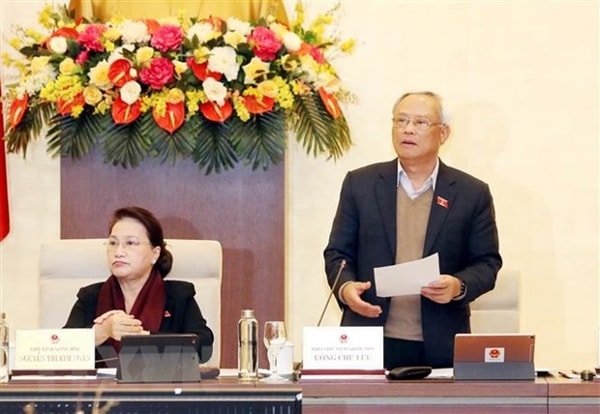 Phó Chủ tịch Quốc hội Uông Chu Lưu phát biểu. Ảnh: TTXVN