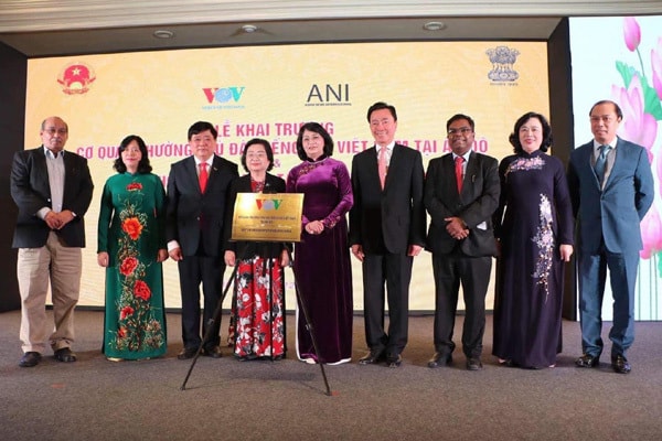 Lễ khai trương Cơ quan thường trú Đài TNVN tại Cộng hòa Ấn Độ. Ảnh: PV
