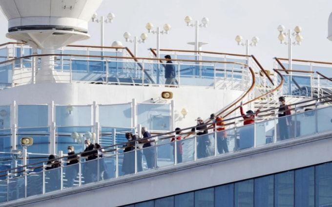 Nhiều trường hợp lây nhiễm Covid-19 ở Nhật Bản đang được cách ly trên du thuyền Diamond Princess. Ảnh: Reuters
