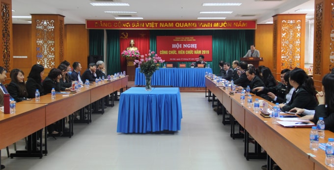 Hội nghị công chức, viên chức Trường Cán bộ Thanh tra. Ảnh: TTCP