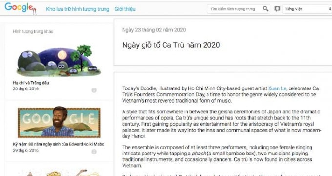Google giới thiệu về Doodle.