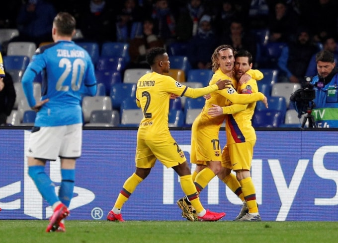 Griezmann ghi bàn gỡ quý hơn vàng cho Barca. Ảnh: Getty
