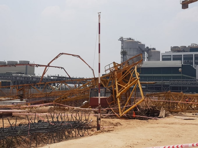 Nhà thầu phụ xảy ra sự cố cẩu tháp là Công ty Cổ phần Thiết bị công nghiệp và thương mại An Sơn (địa chỉ tại số 230, tổ 3, thị trấn Kim Bài, huyện Thanh Oai, thành phố Hà Nội).
