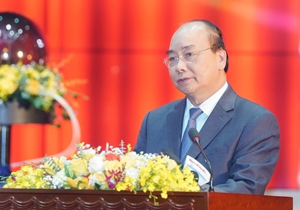 Thủ tướng Nguyễn Xuân Phúc phát biểu tại Hội nghị. Ảnh: VGP