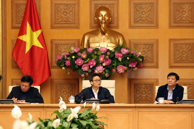 Phó Thủ tướng Vũ Đức Đam chủ trì cuộc họp. Ảnh: VGP