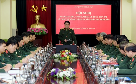 Đại tướng Lương Cường phát biểu tại hội nghị.