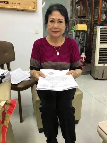 Bà Lê Thị Nhâm thời gian qua đã