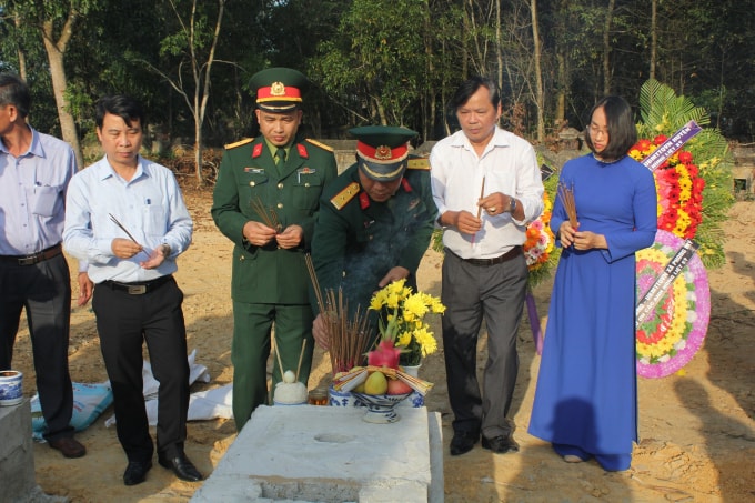 Liệt sỹ được an nghỉ tại nghĩa trang.