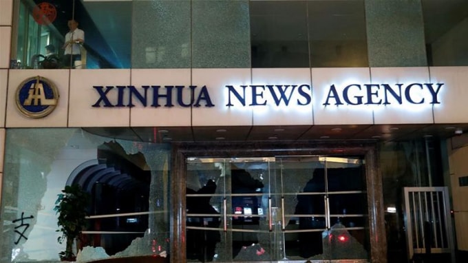 Cơ quan của Hãng thông tấn Xinhua (Tân Hoa Xã). Ảnh: Reuters