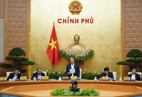 Thủ tướng Nguyễn Xuân Phúc chủ trì phiên họp Chính phủ thường kỳ tháng 2/2020. Ảnh: VGP