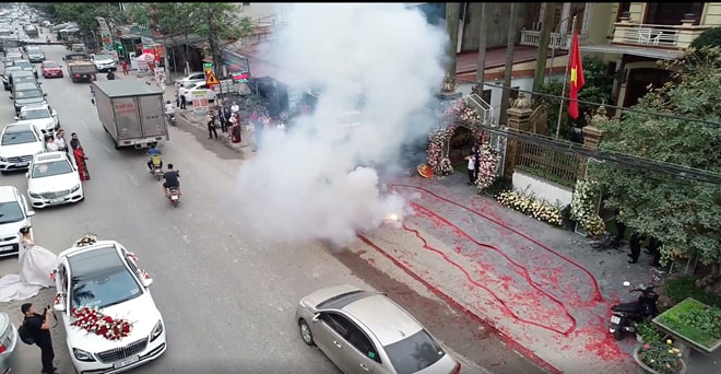 Hiện trường vụ đốt pháo.