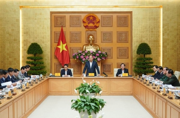Thủ tướng Nguyễn Xuân Phúc chủ trì phiên họp. Ảnh: VGP