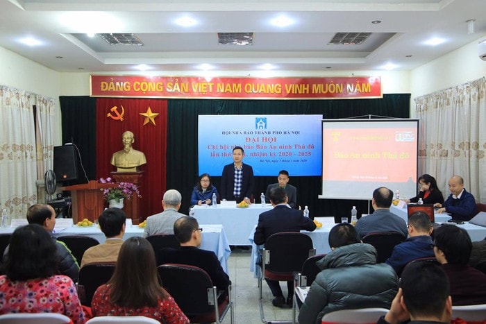 Đại hội có sự góp mặt của 66 Hội viên Chi hội là các phóng viên, biên tập viên của Báo An ninh Thủ đô. Ảnh: PV