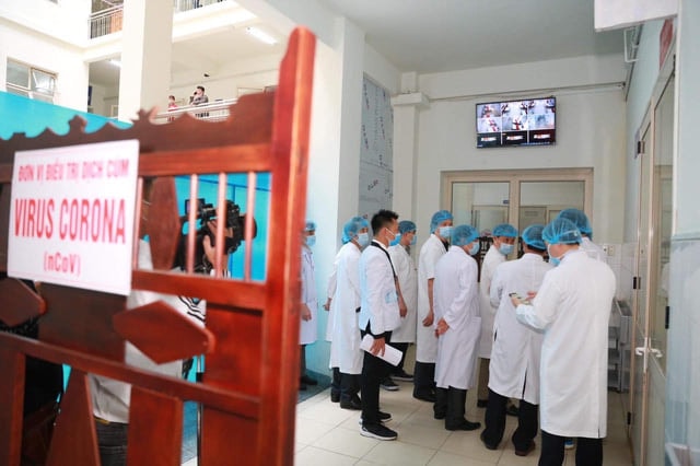 Khu vực cách ly của Bệnh viện Trung ương Huế.