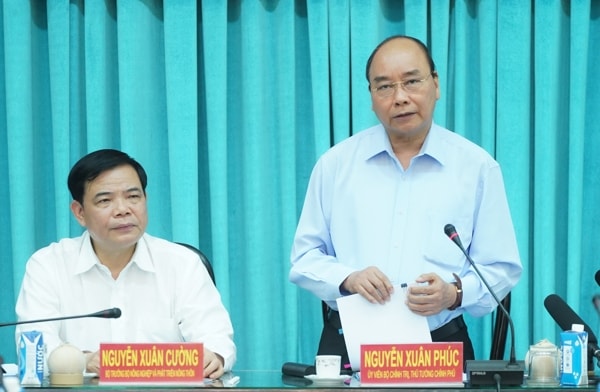 Thủ tướng Nguyễn Xuân Phúc phát biểu tại buổi làm việc. Ảnh: VGP