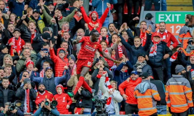 Sadio Mane toả sáng Liverpool lội ngược dòng đánh bại Bournemouth. Ảnh: theguardian.com